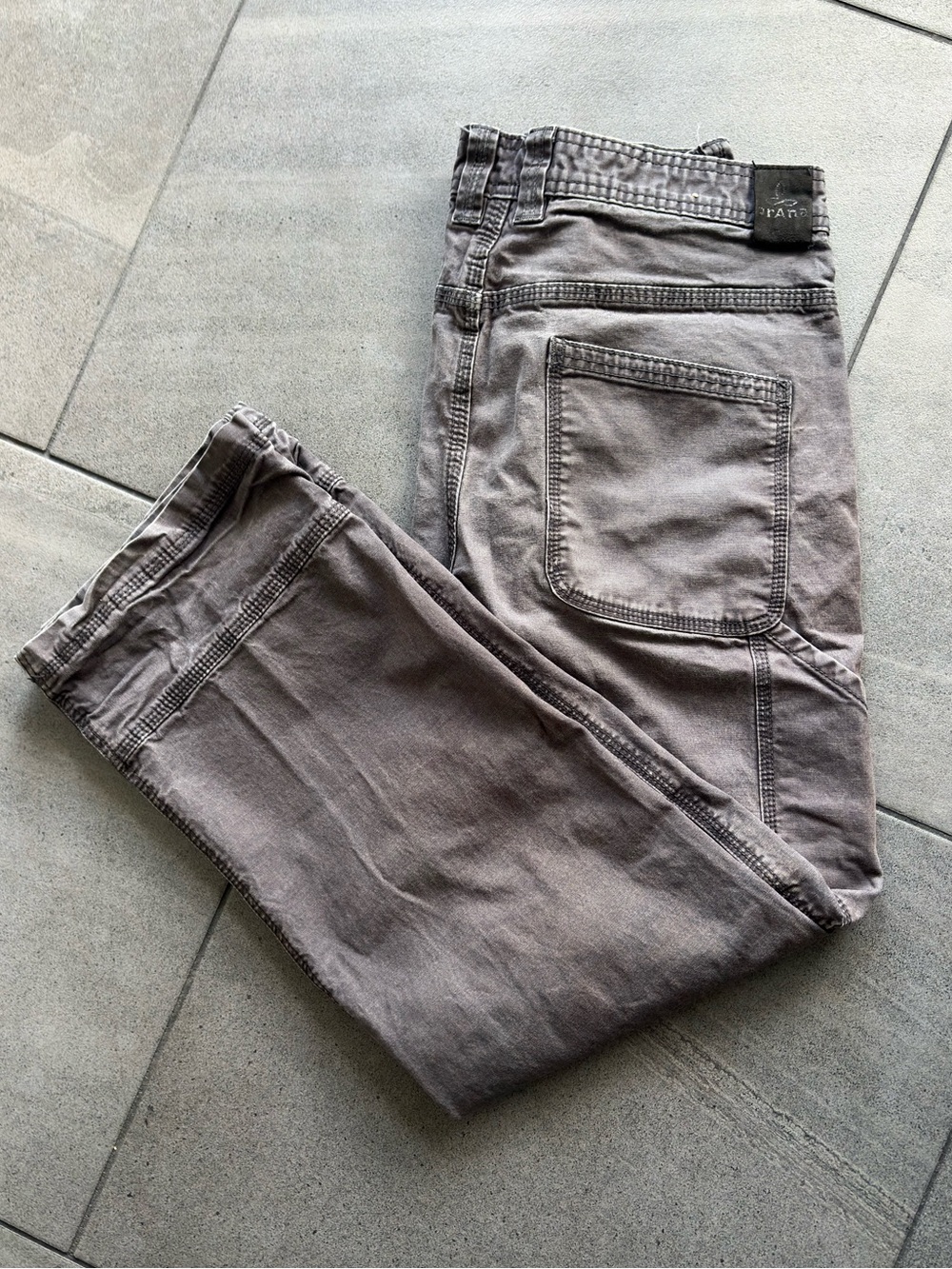 prAna Stretch Zion Carpenter Pants Men’s 34x30 Gray Straight Leg